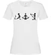 Жіноча футболка Йога скелети Білий фото