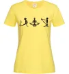 Жіноча футболка Йога скелети Лимонний фото