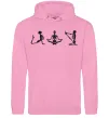 Жіноча толстовка (худі) Йога скелети Рожевий фото