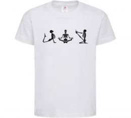 Детская футболка Йога скелети Детская футболка Йога скелети