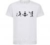 Детская футболка Йога скелеты Белый фото