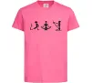 Детская футболка Йога скелети Ярко-розовый Детская футболка Йога скелети Ярко-розовый фото