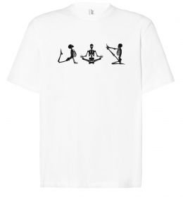 Футболка Оверсайз Йога скелети