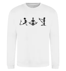 Світшот Йога скелети Білий фото