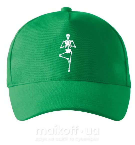 Кепка Скелет йога Зелений фото