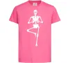 Детская футболка Скелет йога Ярко-розовый Детская футболка Скелет йога Ярко-розовый фото