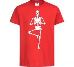 Детская футболка Скелет йога Детская футболка Скелет йога