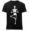 Чоловіча преміум футболка Скелет йога Чорний фото