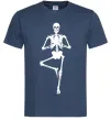 Чоловіча футболка Скелет йога Темно-синій фото