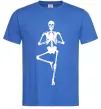 Чоловіча футболка Скелет йога Яскраво-синій фото