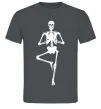 Чоловіча футболка Скелет йога Графіт фото