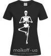 Жіноча футболка Скелет йога Чорний фото