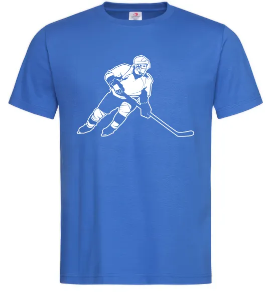 Мужская футболка Хокеїст Ярко-синий фото