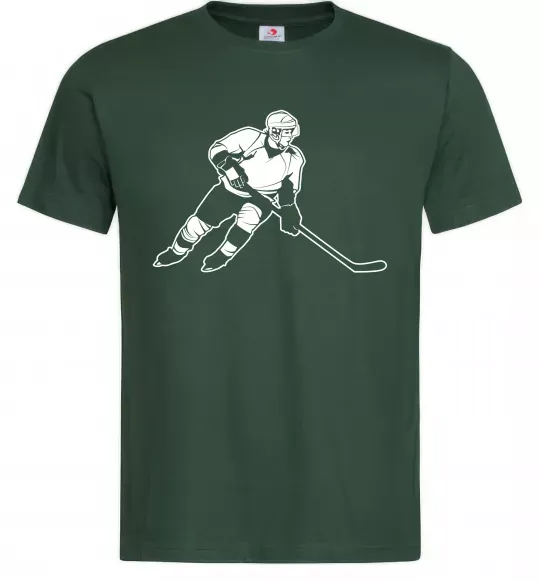 Мужская футболка Хокеїст Темно-зеленый фото