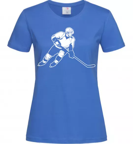 Жіноча футболка Хокеїст Яскраво-синій фото