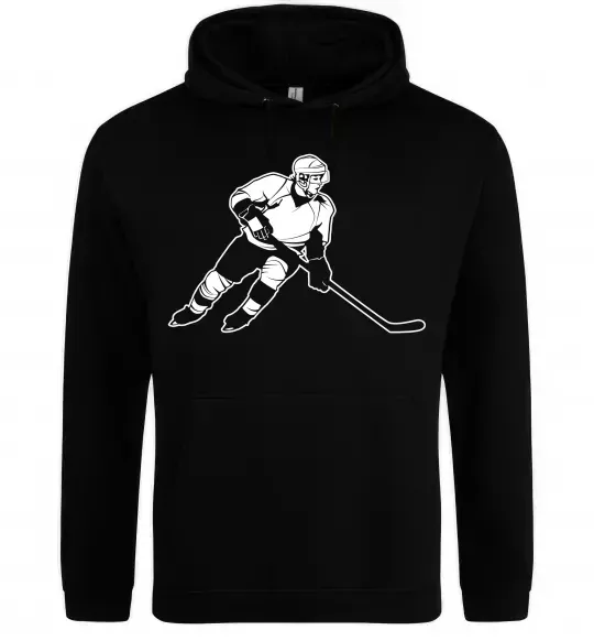 Мужская толстовка (худи) Хокеїст Черный фото