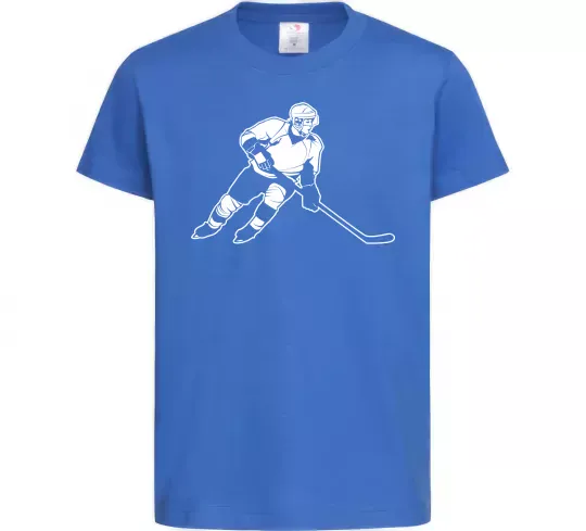 Дитяча футболка Хокеїст Яскраво-синій фото