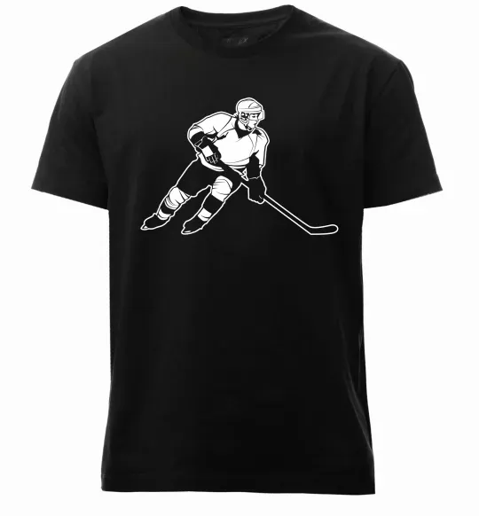 Чоловіча преміум футболка Хокеїст Чорний фото