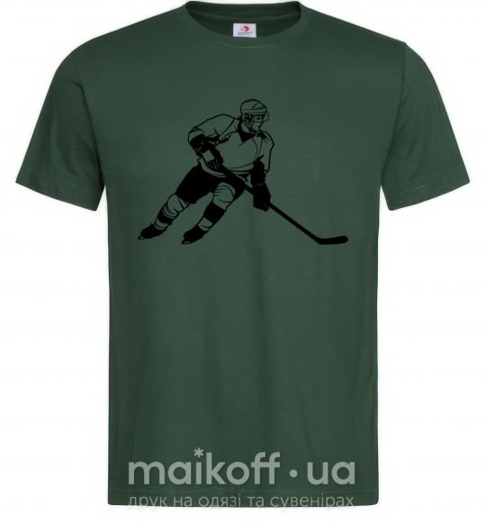 Мужская футболка Хоккеист Темно-зеленый фото