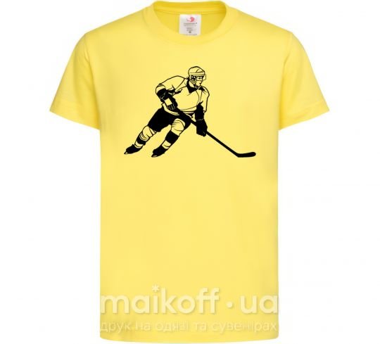 Дитяча футболка Хоккеист Лимонний фото
