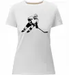 Женская премиум футболка Хокеїст Белый фото