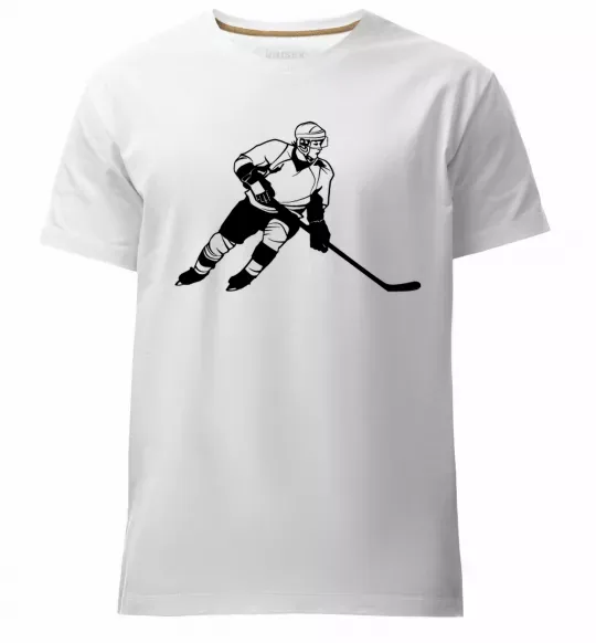 Чоловіча преміум футболка Хокеїст Білий фото