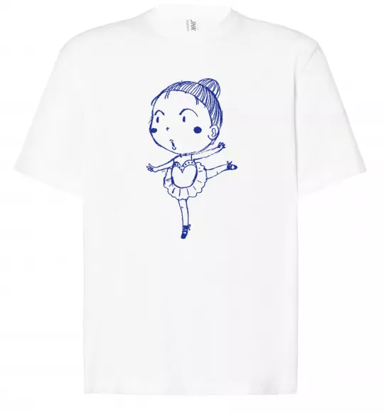 Футболка Оверсайз Гімнастка Белый фото