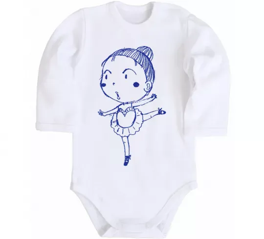 Дитячий бодік Гімнастка Білий фото