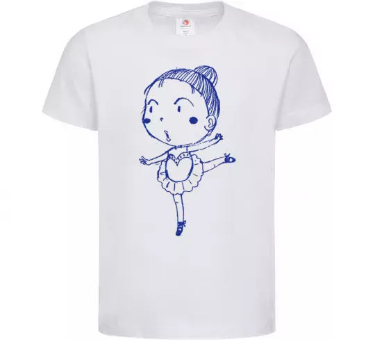 Дитяча футболка Гімнастка Білий фото