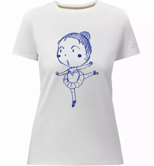 Жіноча преміум футболка Гімнастка Білий фото