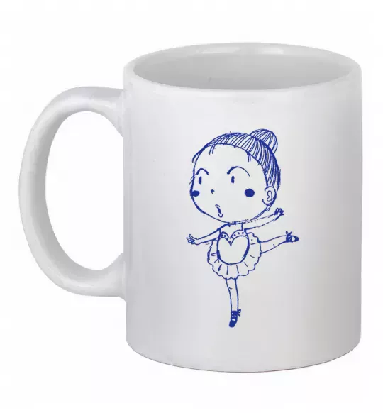 Чашка керамічна Гімнастка Білий фото