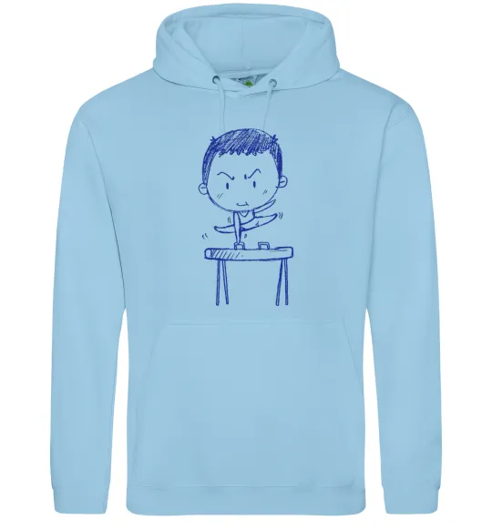 Чоловіча толстовка (худі) Гімнаст Блакитний фото