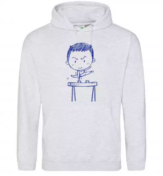 Жіноча толстовка (худі) Гімнаст Сірий меланж фото