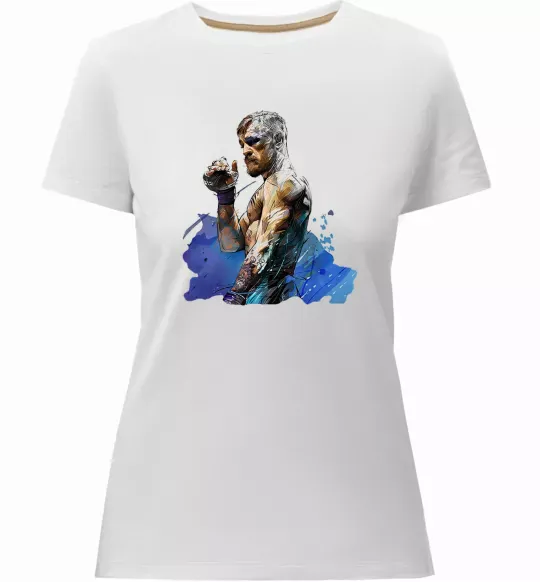 Жіноча преміум футболка Конор Макгрегор Білий фото