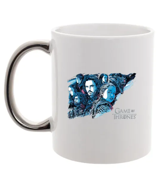 Чашка с цветной ручкой Game of thrones full colours Серебро фото