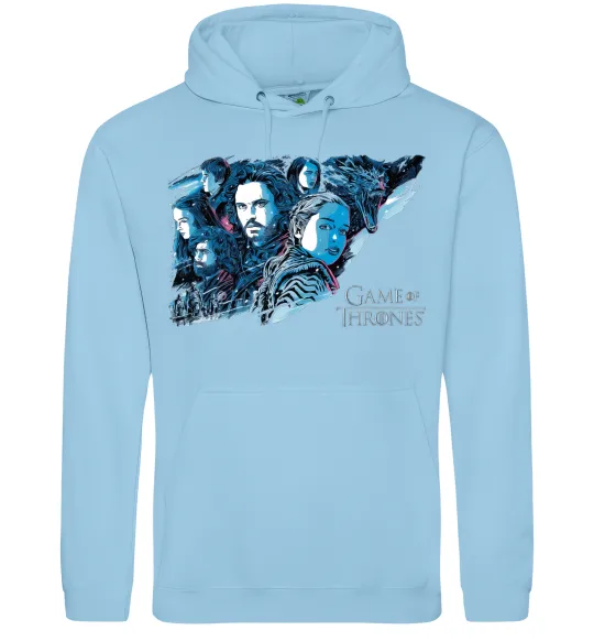 Жіноча толстовка (худі) Game of thrones full colours Блакитний фото