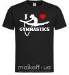 Мужская футболка I love gymnastic Черный фото