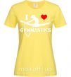 Жіноча футболка I love gymnastic Лимонний фото