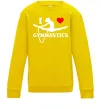Детский Свитшот I love gymnastic Солнечно желтый фото