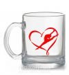 Чашка скляна Heart gymnastic Прозорий фото