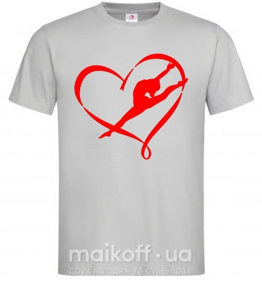 Мужская футболка Heart gymnastic Серый фото