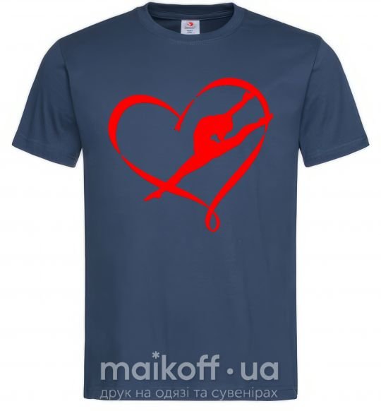 Мужская футболка Heart gymnastic Темно-синий фото