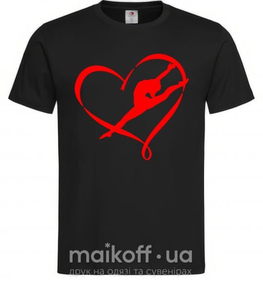 Чоловіча футболка Heart gymnastic Чорний фото