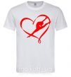 Мужская футболка Heart gymnastic Белый фото