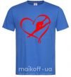 Чоловіча футболка Heart gymnastic Яскраво-синій фото