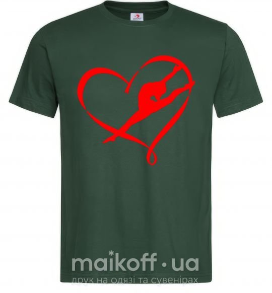 Чоловіча футболка Heart gymnastic Темно-зелений фото