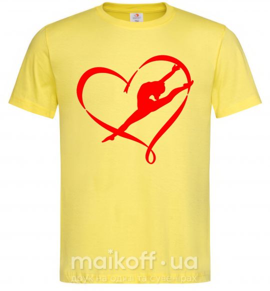Мужская футболка Heart gymnastic Лимонный фото