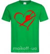 Мужская футболка Heart gymnastic Зеленый фото