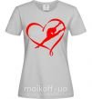 Женская футболка Heart gymnastic Серый фото