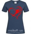 Жіноча футболка Heart gymnastic Темно-синій фото